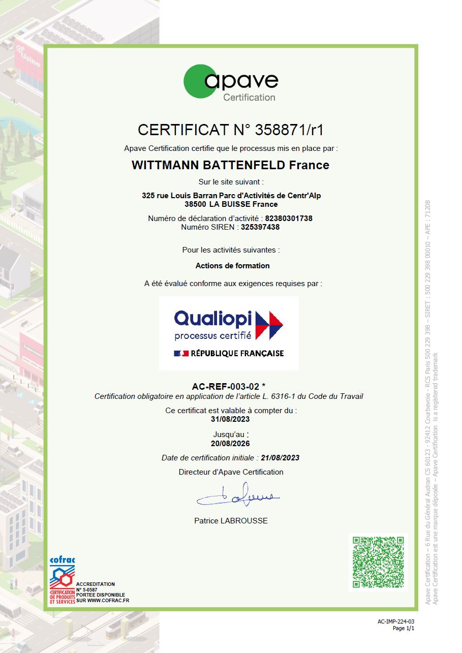 Certificat Qualiopi renouvellement (Cofrac)