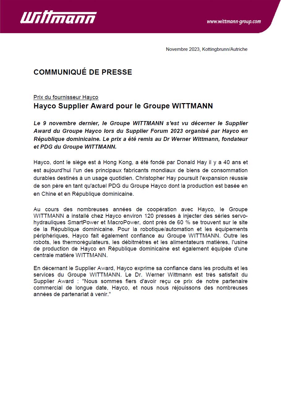 Wiba-PR-17-2023_Supplier Award Hayco_fr